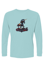 Load image into Gallery viewer, Dark Demon Unicorn Islander Long Sleeve Tee