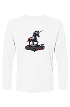 Load image into Gallery viewer, Dark Demon Unicorn Islander Long Sleeve Tee