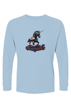 Load image into Gallery viewer, Dark Demon Unicorn Islander Long Sleeve Tee