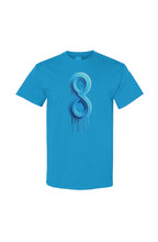 Load image into Gallery viewer, Dripping Blue Eight Tee