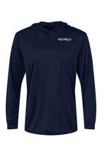 Load image into Gallery viewer, VERSI8NEIGHT Script Logo Bahama Hooded LS Tee