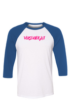 Load image into Gallery viewer, VERSI8NEIGHT Script Logo Baseball Tee