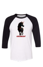 Load image into Gallery viewer, Dark Demon Unicorn Baseball Tee