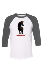 Load image into Gallery viewer, Dark Demon Unicorn Baseball Tee