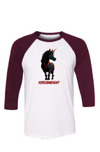 Load image into Gallery viewer, Dark Demon Unicorn Baseball Tee