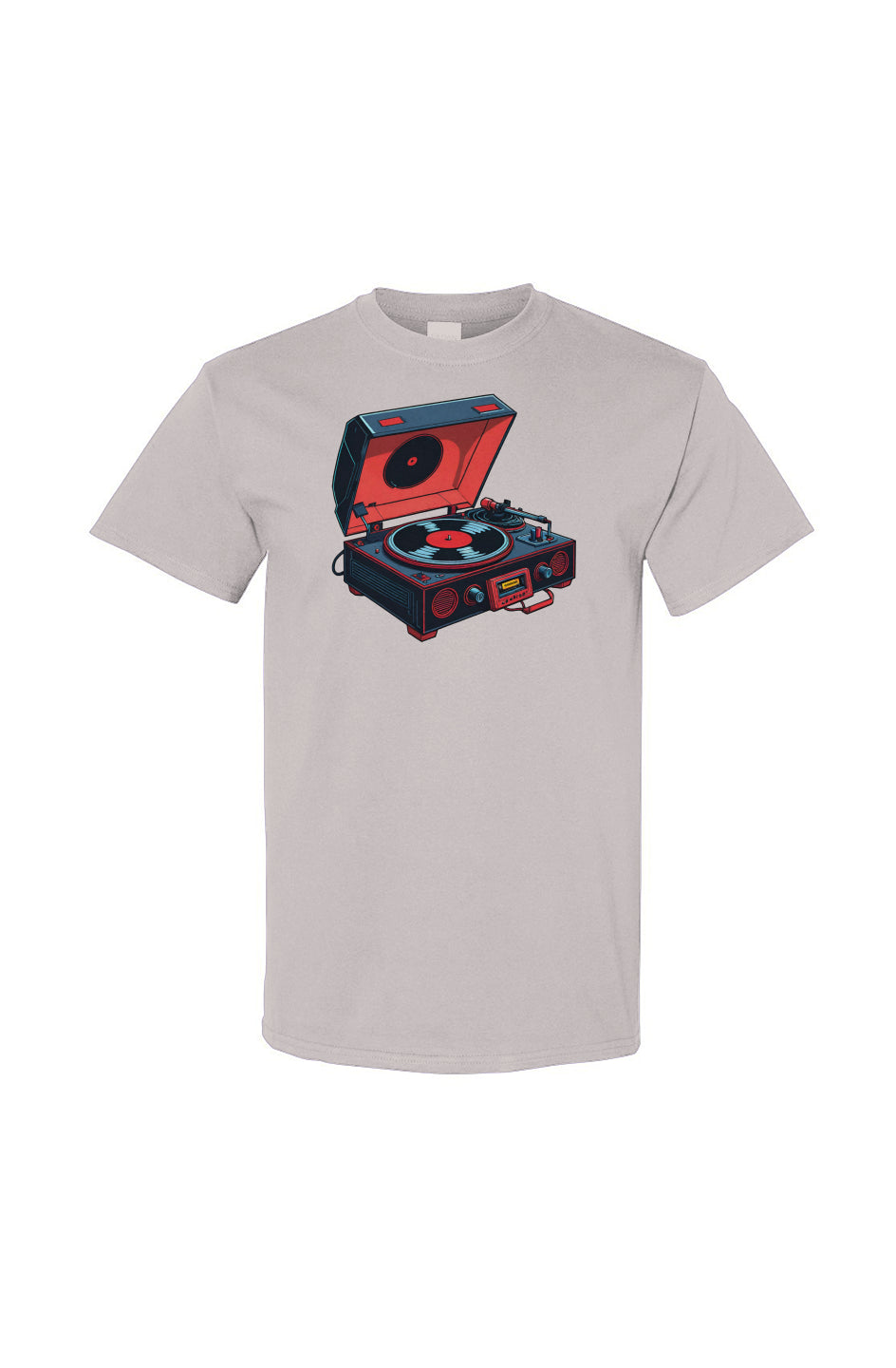 Red Record Player Tee