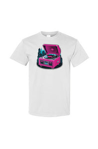 Pink Record Player Tee