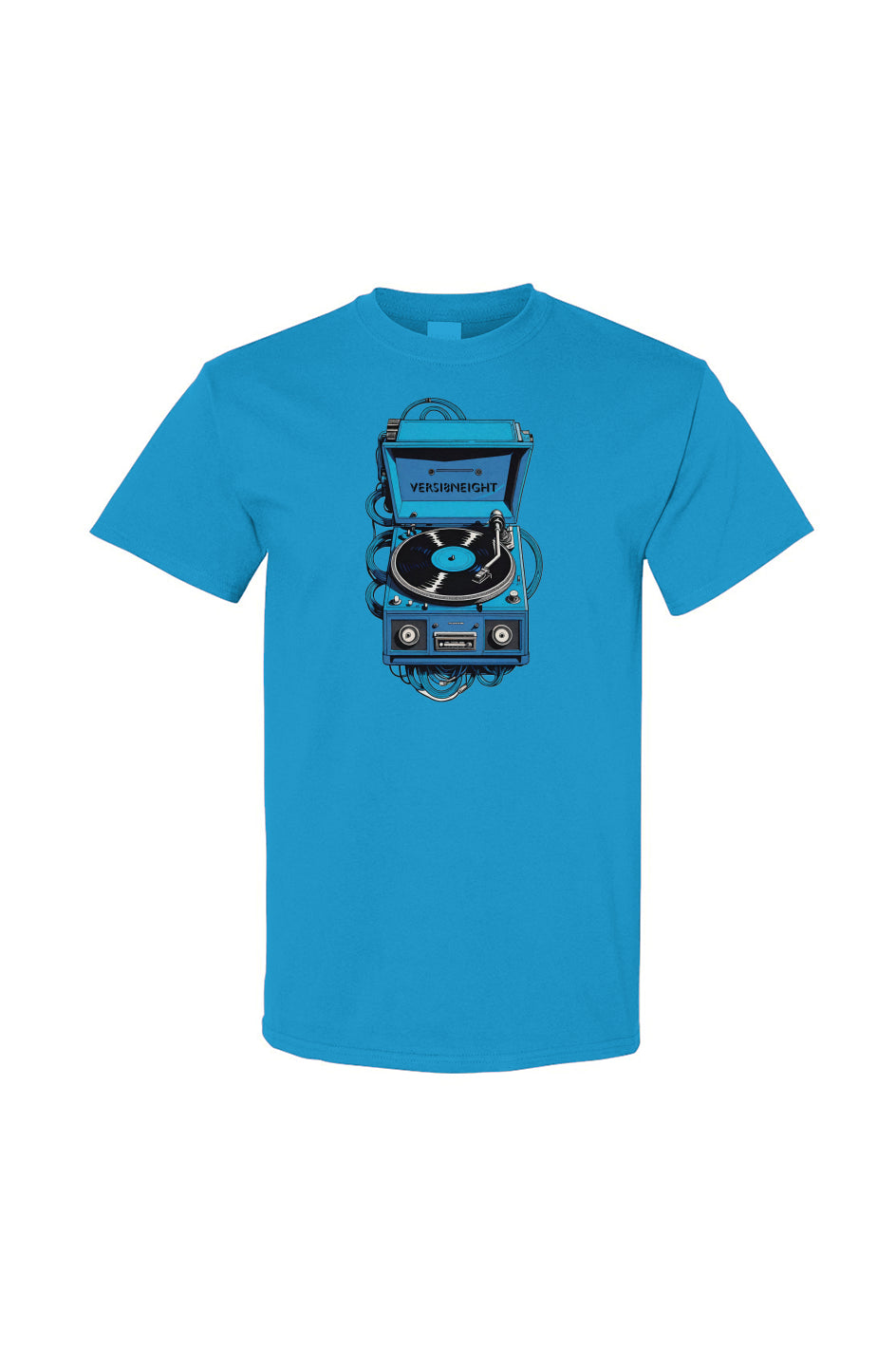 Blue Record Player Tee