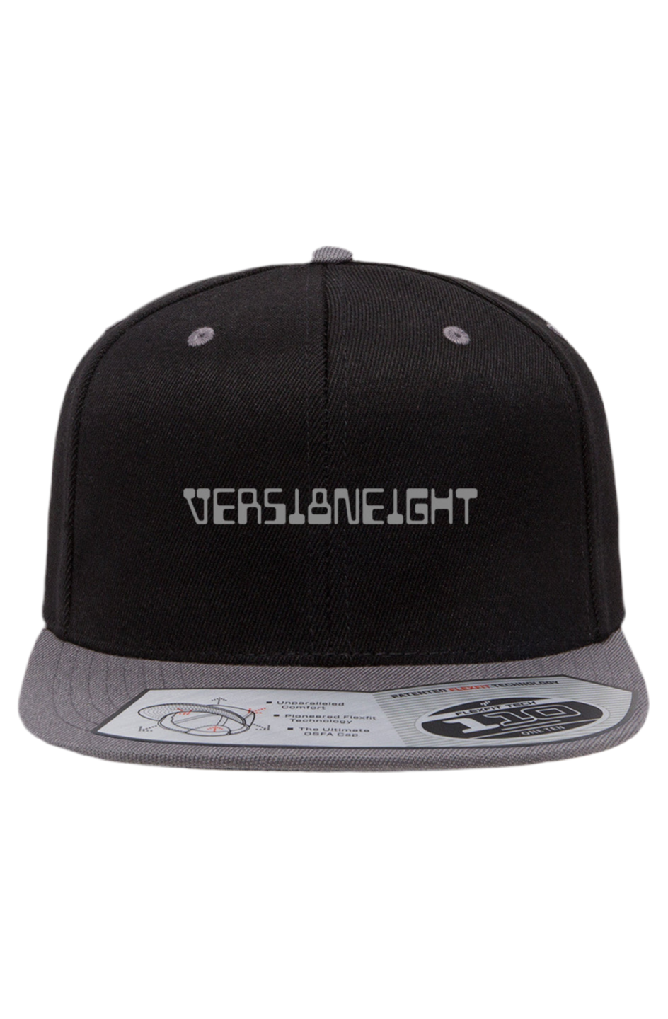 VERSI8NEIGHT Alarm Logo Grey Snapback Two-Tone Cap