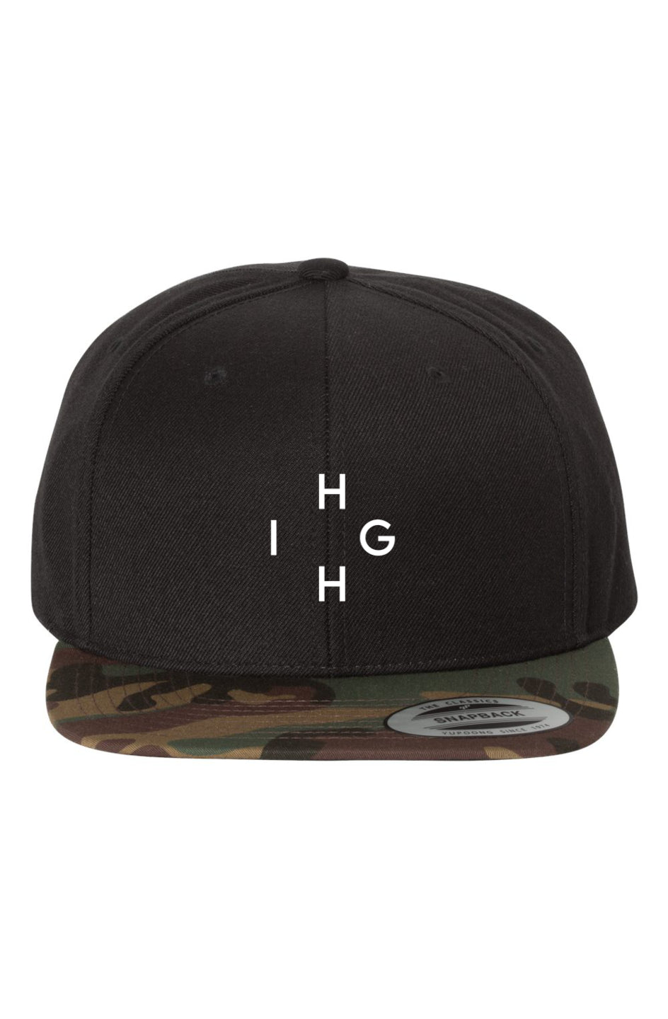 HIGH Black/Camo Snapback