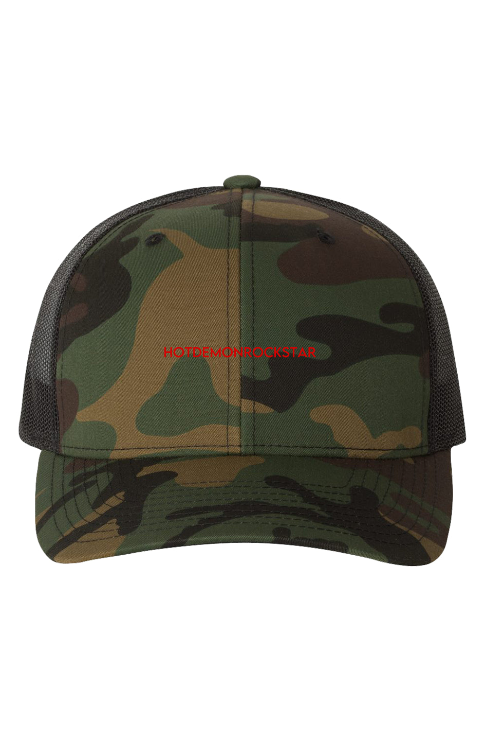 HOTDEMONROCKSTAR Camo Trucker-Cap