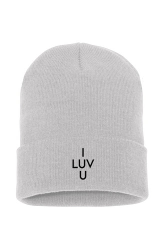 I LUV U Cuffed Beanie