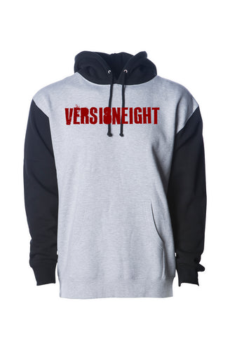 VERSI8NEIGHT Smudge Logo Grey Heather/ Black Heavyweight Hoodie