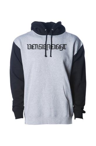 VERSI8NEIGHT Gothic Logo Grey Heather/ Black Heavyweight Hoodie