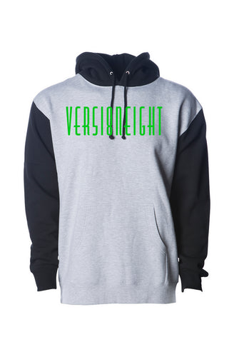 VERSI8NEIGHT Xeno Logo Grey Heather/ Black Heavyweight Hoodie