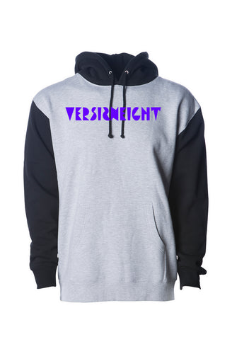 VERSI8NEIGHT Trek Logo Grey Heather/ Black Heavyweight Hoodie