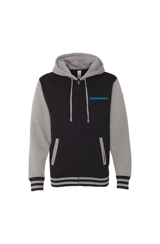 VERSI8NEIGHT Gamer Logo Varsity Zip Hoodie