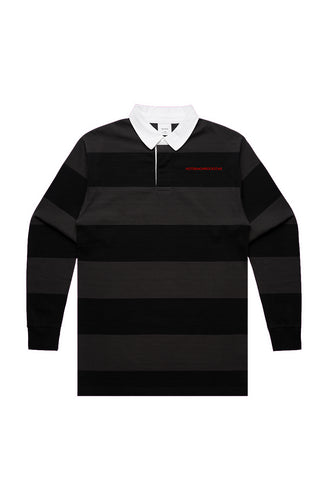 HOTDEMONROCKSTAR Black/Coal Rugby Stripe Jersey