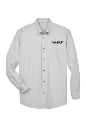 VERSI8NEIGHT Script Logo Long-Sleeve Twill Shirt