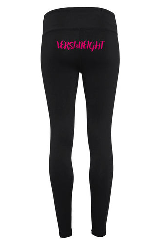 VERSI8NEIGHT Script Logo Ladies' Performance Leggings