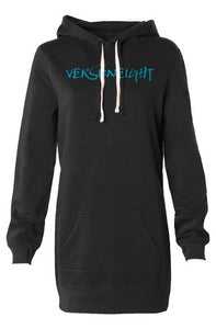 VERSI8NEIGHT Calli Logo Hooded Sweatshirt Dress