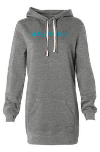 VERSI8NEIGHT Calli Logo Hooded Sweatshirt Dress