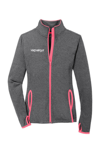 VERSI8NEIGHT Script Logo Womens Sport-Wick Contrast Jacket