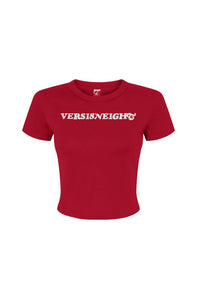 VERSI8NEIGHT Vintage Logo Women's Micro Rib Baby Tee