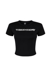 VERSI8NEIGHT Vintage Logo Women's Micro Rib Baby Tee