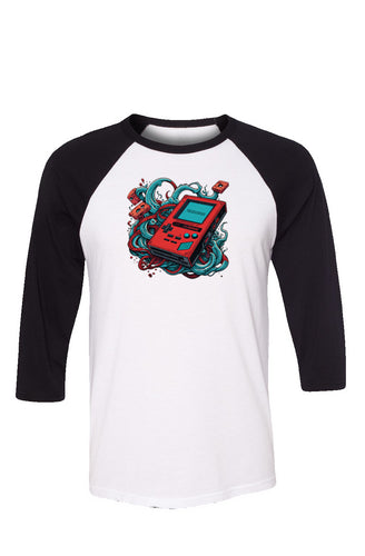 Gameboy Splash Baseball Tee