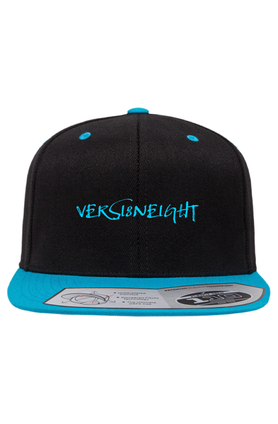 VERSI8NEIGHT Calli Logo Blue Snapback Two-Tone Cap