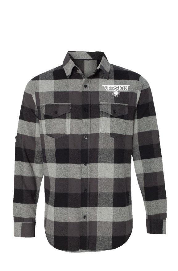 Long Sleeve Flannel Grey And Black